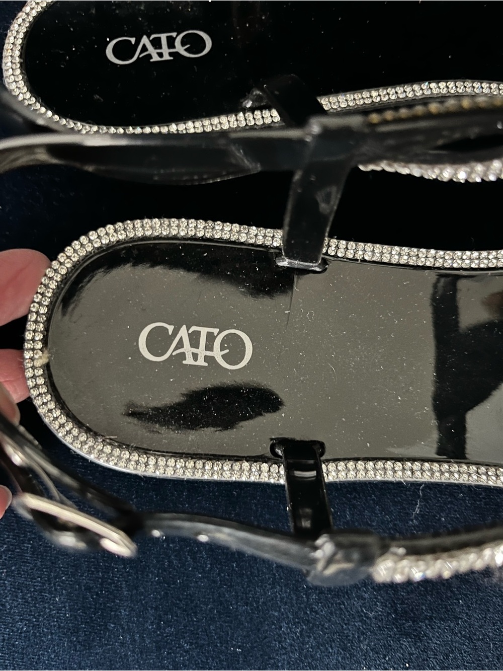CATO Black Sandals Sz 10 - Picture 3 of 6